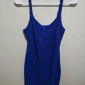 Haute Monde Cobalt Blue Mini Dress